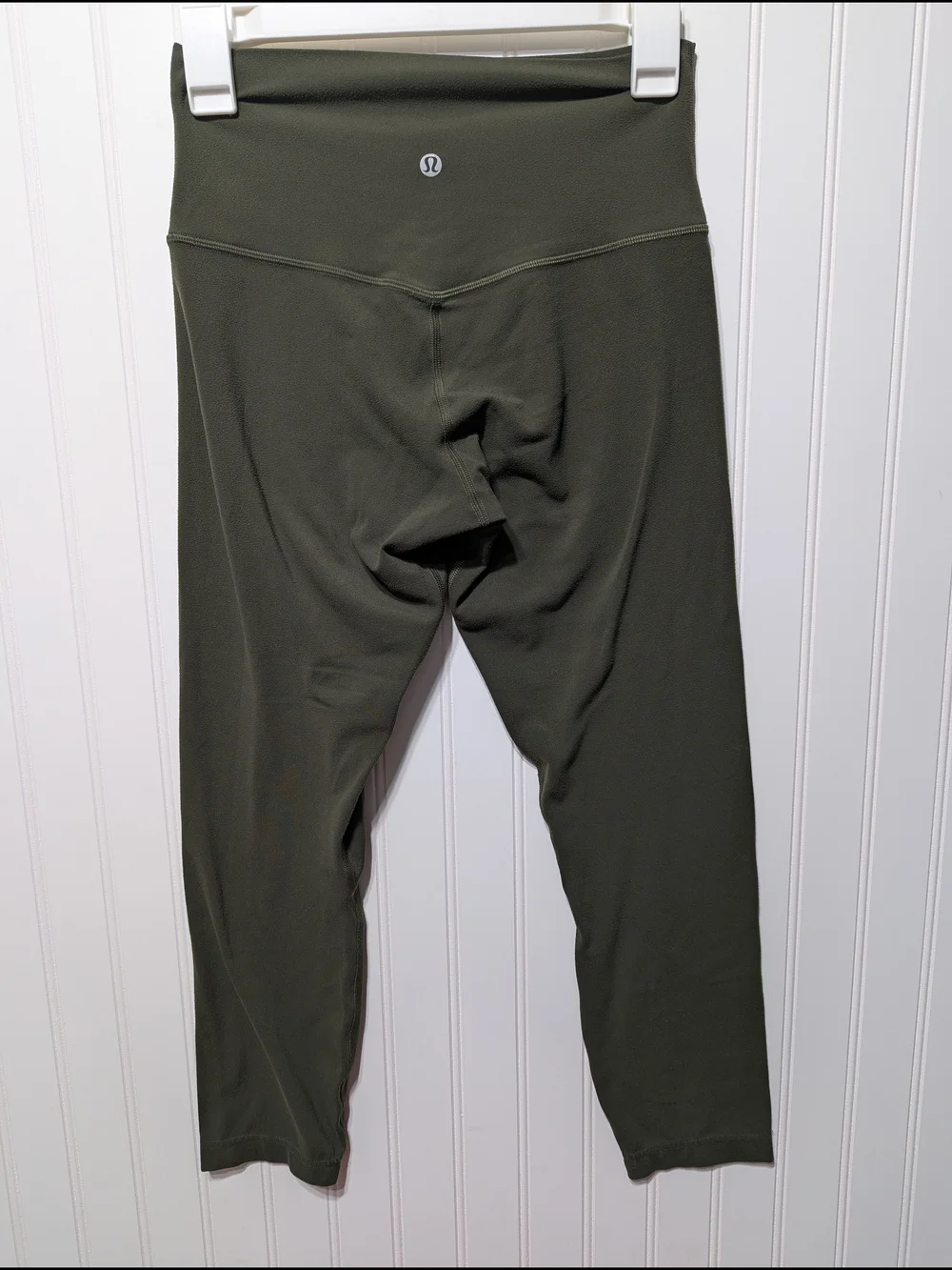 lululemon athletica Olive Green Cropped High-Rise Leggings